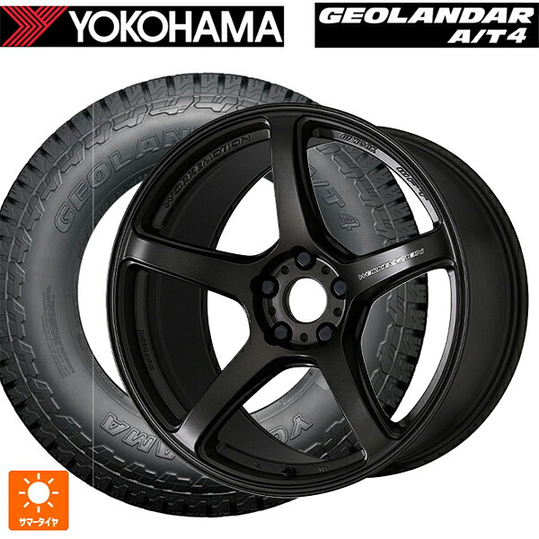 235/55R19 105H XL ヨコハマ ジオランダー AT4 G018 ブラックレター 正規品 ワーク エモーション T5R MGK 19-8.5J 国産車用 サマータイヤホイール4本セット