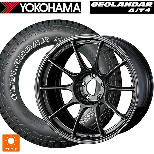 245/65R17 111H XL ヨコハマ ジオランダー AT4 G018 アウトラインホワイトレター 正規品 # ウェッズ ウェッズスポーツ TC105X フォージド EJ-TI 17-7.5J 国産車用 サマータイヤホイール4本セット|タイヤホイール専門店コニシタイヤ