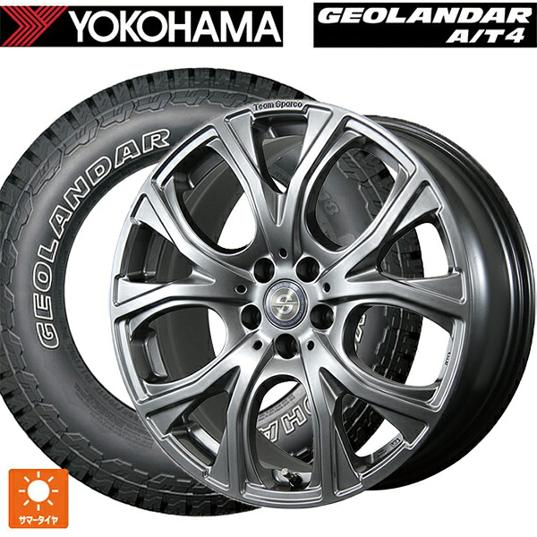 ジープ ラングラー(JL系)用 245/75R17 121/118S ヨコハマ ジオランダー AT4 G018 アウトラインホワイトレター 正規品 トピー チームスパルコ ヴェネージュ H/MG 新品サマータイヤホイール 4本セット｜タイヤホイール専門店コニシタイヤ 108,615円