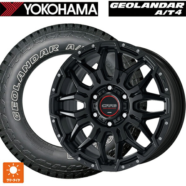 レクサス LX(300系)用 275/65R18 123/120S ヨコハマ ジオランダー AT4 G018 アウトラインホワイトレター 正規品 ワーク クラッグ LCG MBLPM 新品サマータイヤホイール 4本セット