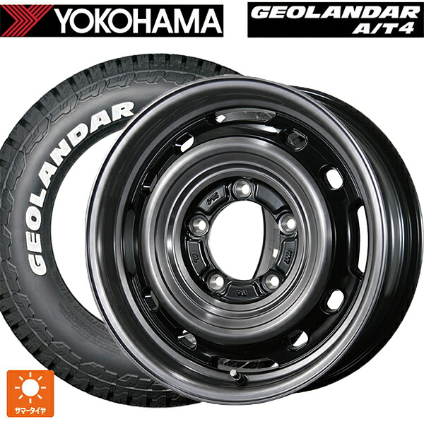 215/65R16 109/107S ヨコハマ ジオランダー AT4 G018 ホワイトレター 正規品 トピー ランドフット XFG SC/P 16-6J 国産車用 サマータイヤホイール4本セット
