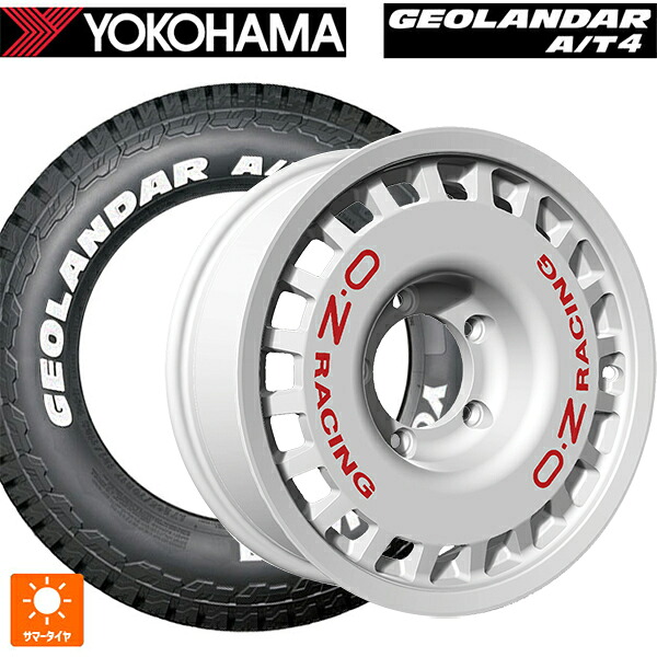 215/65R16 109/107S ヨコハマ ジオランダー AT4 G018 ホワイトレター 正規品 オーゼット レーシング ラリーレーシング 4×4 Race White 16-5.5J 国産車用 サマータイヤホイール4本セット