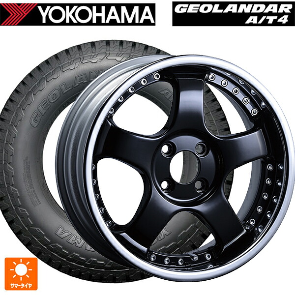 225/65R17 107/103S ヨコハマ ジオランダー AT4 G018 ブラックレター 正規品 タナベ SSR プロフェッサー SP1R ブラック 17-7J 国産車用 サマータイヤホイール4本セット