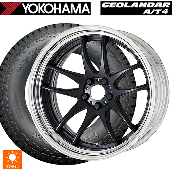 235/60R18 107H XL ヨコハマ ジオランダー AT4 G018 ブラックレター 正規品 ワーク エモーション CR 2P MBL 18-8J 国産車用 サマータイヤホイール4本セット｜タイヤホイール専門店コニシタイヤ