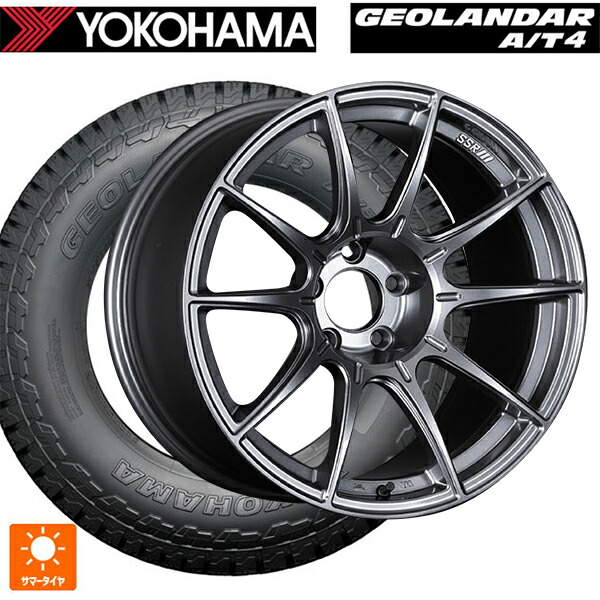 スバル レガシィアウトバック(BS系)用 225/65R17 107/103S ヨコハマ ジオランダー AT4 G018 ブラックレター 正規品 タナベ SSR GT X01 ダークシルバー 新品サマータイヤホイール 4本セット|タイヤホイール専門店コニシタイヤ