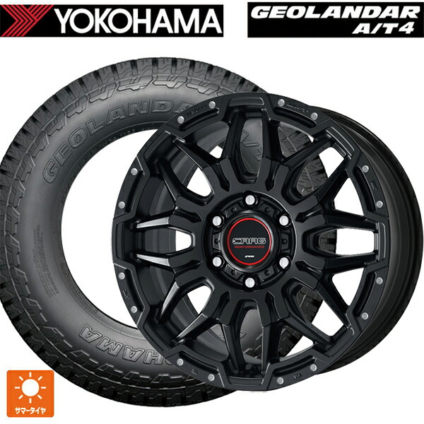 レクサス LX(300系)用 265/65R18 114H ヨコハマ ジオランダー AT4 G018 ブラックレター 正規品 ワーク クラッグ LCG MBLPM 新品サマータイヤホイール 4本セット