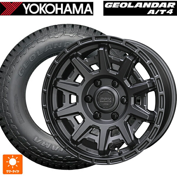トヨタ ハイエース(200系)用 215/75R15 106/103S ヨコハマ ジオランダー AT4 G018 ブラックレター 正規品 共豊 PPX D10X マットダークガンメタリック 新品サマータイヤホイール 4本セット