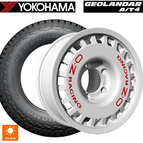 225/75R16 115/112S ヨコハマ ジオランダー AT4 G018 ブラックレター 正規品 オーゼット レーシング ラリーレーシング 4×4 Race White 16-5.5J 国産車用 サマータイヤホイール4本セット