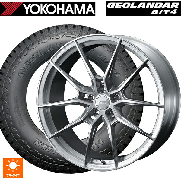 235/60R18 107H XL ヨコハマ ジオランダー AT4 G018 ブラックレター 正規品 ウェッズ エフゼロ FZ-6 ブラッシュド 18-8.5J 国産車用 サマータイヤホイール4本セット|タイヤホイール専門店コニシタイヤ