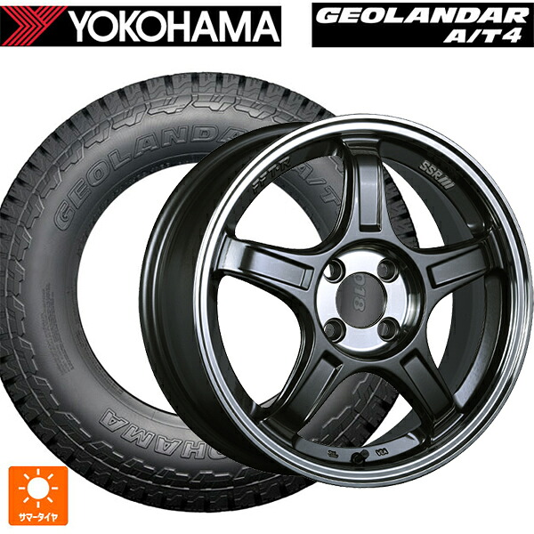 245/65R17 111/108S ヨコハマ ジオランダー AT4 G018 ブラックレター 正規品 タナベ SSR GT X03 ガンメタ+Sクリア 17-7J 国産車用 サマータイヤホイール4本セット
