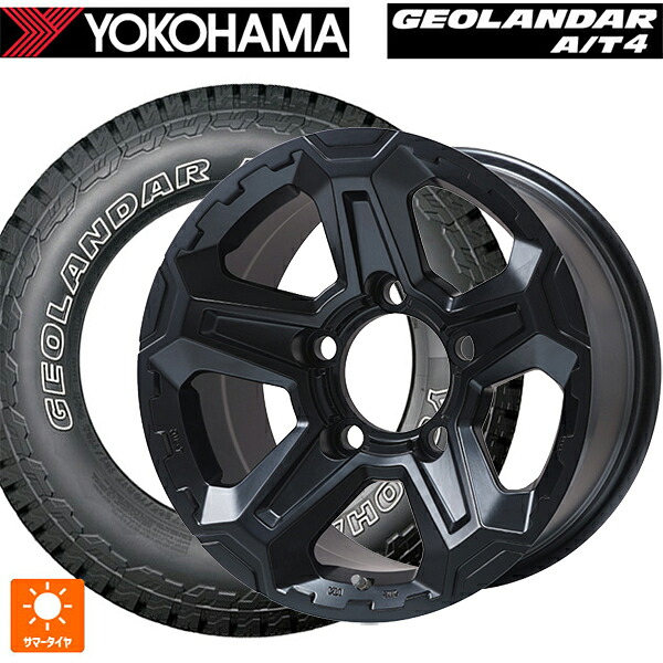 トヨタ ランドクルーザー70(GDJ76W)用 265/70R16 121/118S ヨコハマ ジオランダー AT4 G018 アウトラインホワイトレター 正規品 プレミックス エステラ L70 マットブラック 新品サマータイヤホイール 4本セット|タイヤホイール専門店コニシタイヤ