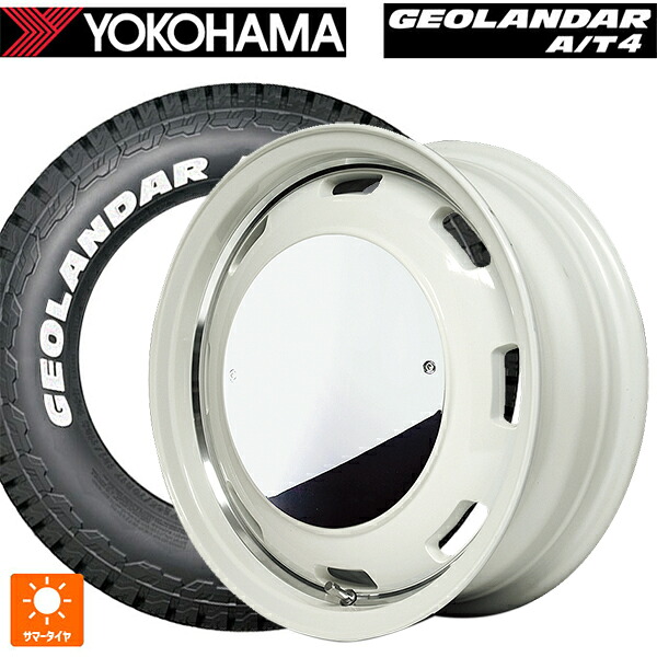 スズキ ジムニー(64系)用 185/85R16 105/103N ヨコハマ ジオランダー AT4 G018 ホワイトレター 正規品 エムアイディー ガルシア シスコムーン WH 新品サマータイヤホイール 4本セット