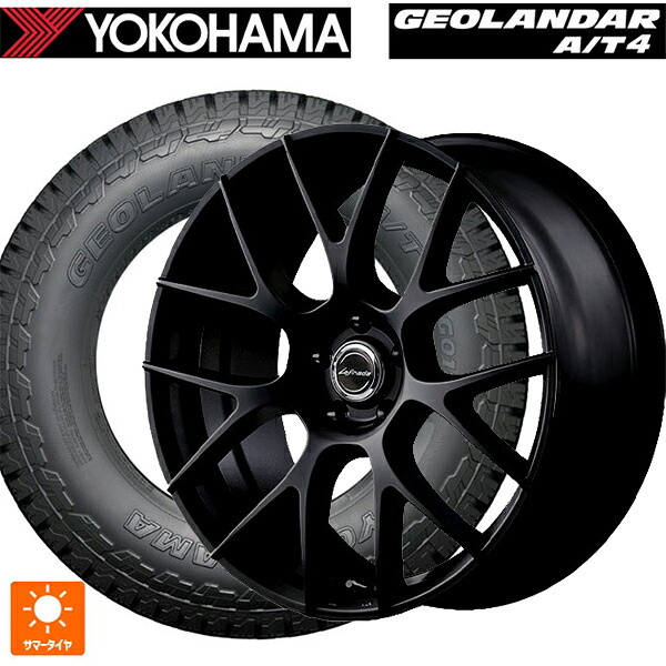 レクサス GX(250系)用 265/70R18 124/121S ヨコハマ ジオランダー AT4 G018 ブラックレター 正規品 エムアイディー レフィナーダ モーション3 ブラックエディション(数量限定仕様） # セミグロスブラック 新品サマータイヤホイール 4本セット