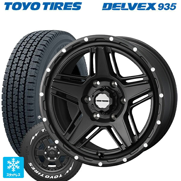 195/80R15 107/105N トーヨー デルベックス 935 ホワイトレター ウェッズ マッドヴァンス07 FULL MAT BLACK 15-6J 国産車用 スタッドレスタイヤホイール4本セット｜タイヤホイール専門店コニシタイヤ