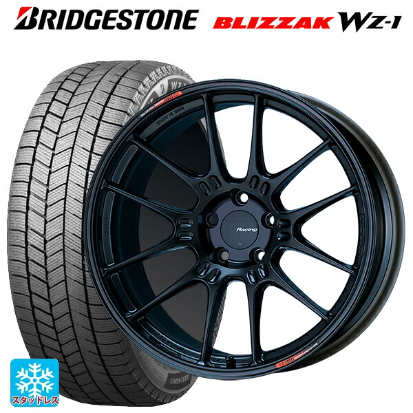 215/60R17 96Q ブリヂストン ブリザック WZ1 正規品 # エンケイ レーシング GTC02 マットブラック 17-7.5J 国産車用 スタッドレスタイヤホイール4本セット|タイヤホイール専門店コニシタイヤ