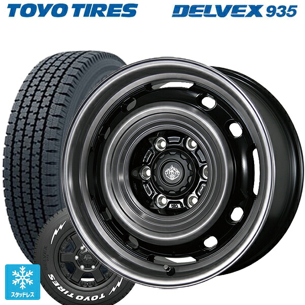 195/80R15 107/105N トーヨー デルベックス 935 ホワイトレター トピー ランドフット XFG SC/P 15-6J 国産車用 スタッドレスタイヤホイール4本セット｜タイヤホイール専門店コニシタイヤ