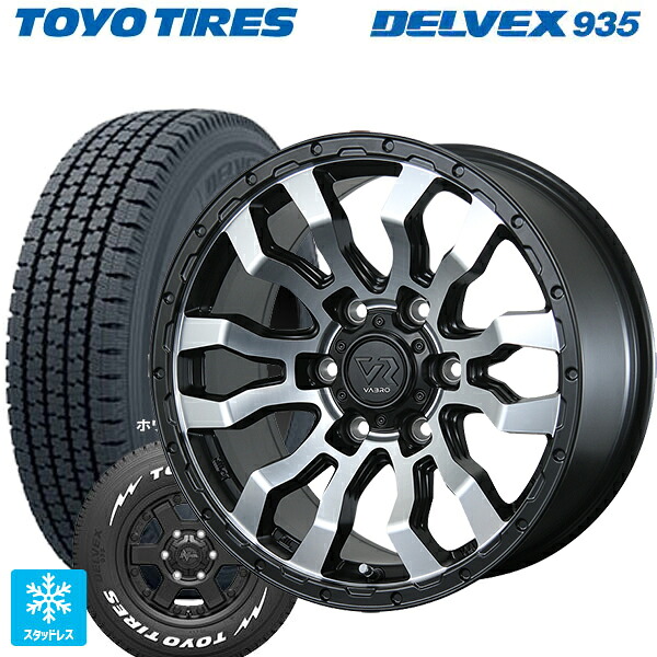 195/80R15 107/105N トーヨー デルベックス 935 ホワイトレター トピー ヴァブロ RR-01 MC 15-6J 国産車用 スタッドレスタイヤホイール4本セット|タイヤホイール専門店コニシタイヤ