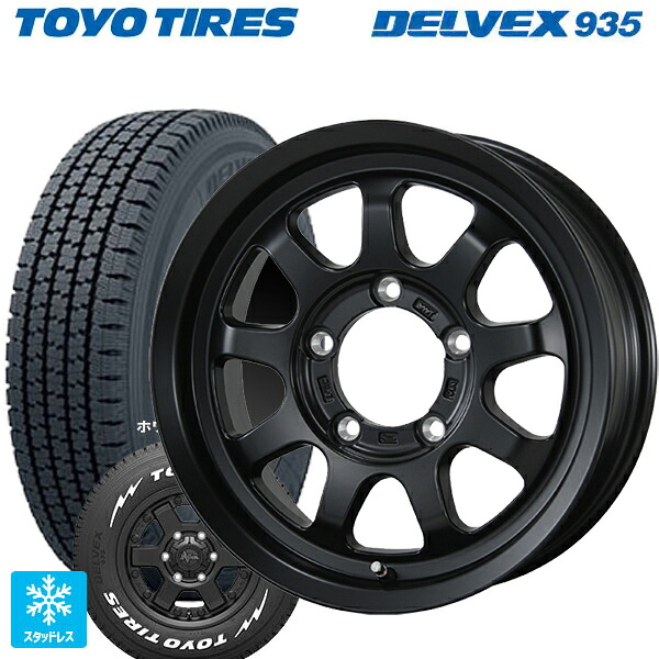 スズキ ジムニーシエラ(74系)用 195/80R15 107/105N トーヨー デルベックス 935 ホワイトレター トピー ブロウズ ロブナイン MB 新品スタッドレスタイヤホイール 4本セット 94,650円