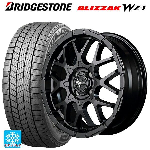 175/60R16 82Q ブリヂストン ブリザック WZ1 正規品 # エムアイディー ナイトロパワー M28バレットKC セミグロスブラック 16-6J 国産車用 スタッドレスタイヤホイール4本セット|タイヤホイール専門店コニシタイヤ
