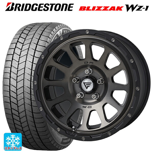225/45R17 91Q ブリヂストン ブリザック WZ1 正規品 # エクシズルライン デルタフォース オーバル マットスモークポリッシュ 17-7J 国産車用 スタッドレスタイヤホイール4本セット|タイヤホイール専門店コニシタイヤ