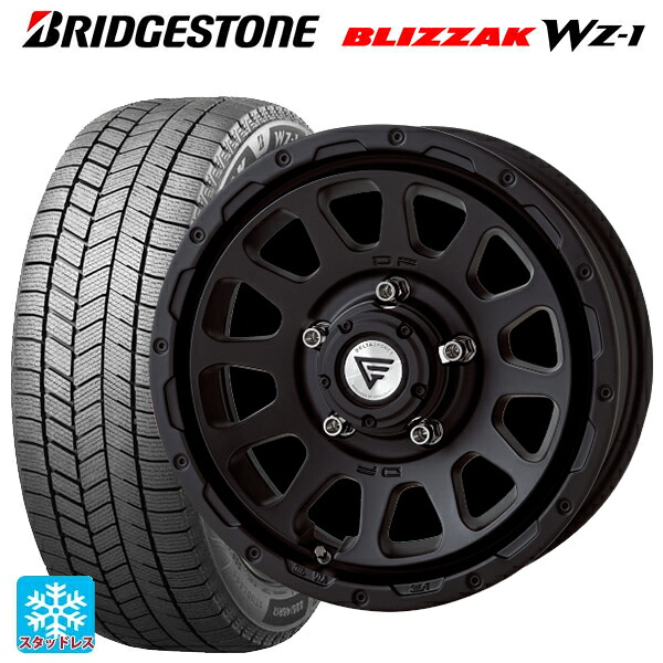 215/65R16 98Q ブリヂストン ブリザック WZ1 正規品 # エクシズルライン デルタフォース オーバル マットブラック 16-5.5J 国産車用 スタッドレスタイヤホイール4本セット|タイヤホイール専門店コニシタイヤ