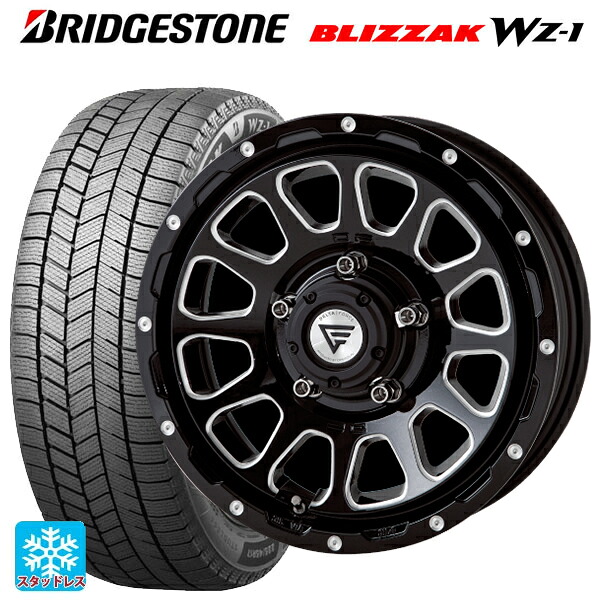 スズキ ジムニー(64系)用 2025年製 175/80R16 91Q ブリヂストン ブリザック WZ1 正規品 エクシズルライン デルタフォース オーバル # ブラックマシニング 新品スタッドレスタイヤホイール 5本セット