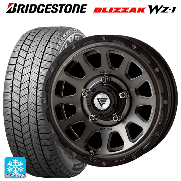 スズキ ジムニー(64系)用 2025年製 175/80R16 91Q ブリヂストン ブリザック WZ1 正規品 エクシズルライン デルタフォース オーバル # マットスモークポリッシュ 新品スタッドレスタイヤホイール 5本セット