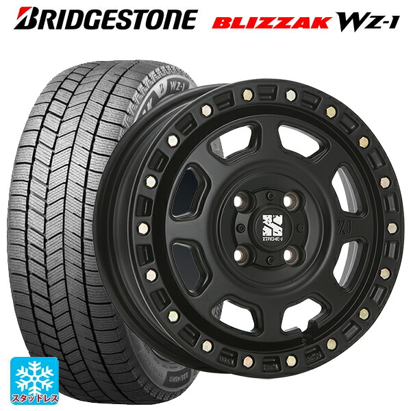 スズキ ハスラー(MR52/92S)用 2025年製 165/60R15 77Q ブリヂストン ブリザック WZ1 正規品 エムエルジェイ エクストリームJ XJ07 Satin Black 新品スタッドレスタイヤホイール 4本セット