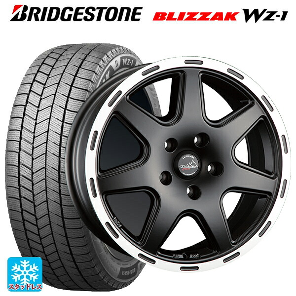 ジープ レネゲード(BU/BV系)用 2025年製 215/60R17 96Q ブリヂストン ブリザック WZ1 正規品 # 阿部商会 ラ･ストラーダ ティラードクロス マットブラックリムポリッシュ 新品スタッドレスタイヤホイール 4本セット