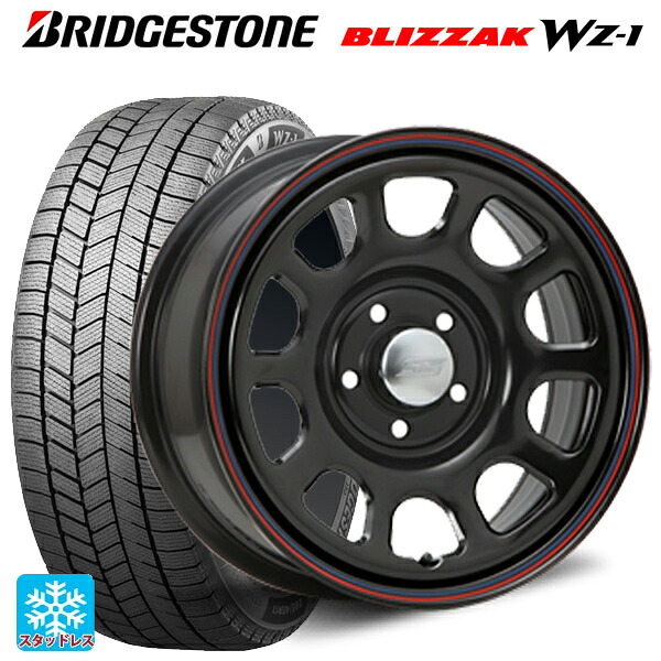 215/60R16 95Q ブリヂストン ブリザック WZ1 正規品 # エムエルジェイ デイトナ SS Black 16-7J 国産車用 スタッドレスタイヤホイール4本セット｜タイヤホイール専門店コニシタイヤ