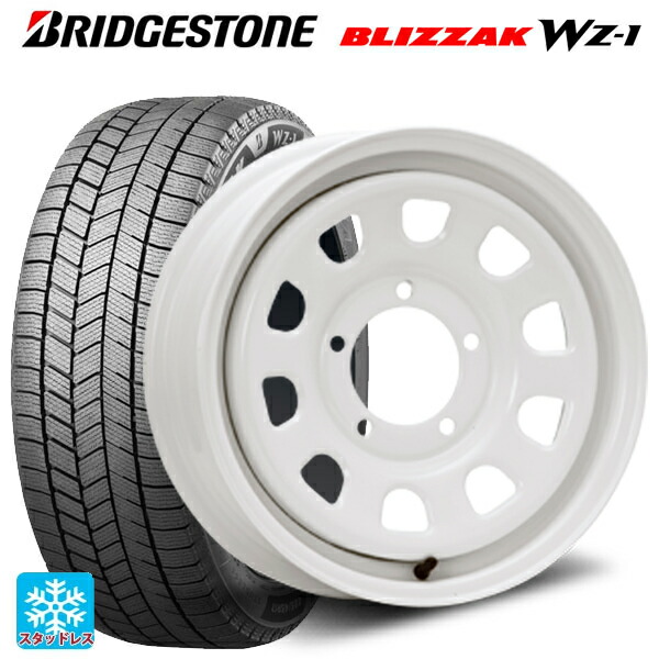 2025年製 215/65R16 98Q ブリヂストン ブリザック WZ1 正規品 エムエルジェイ デイトナ SS ALL WHITE 16-5.5J 国産車用 スタッドレスタイヤホイール4本セット