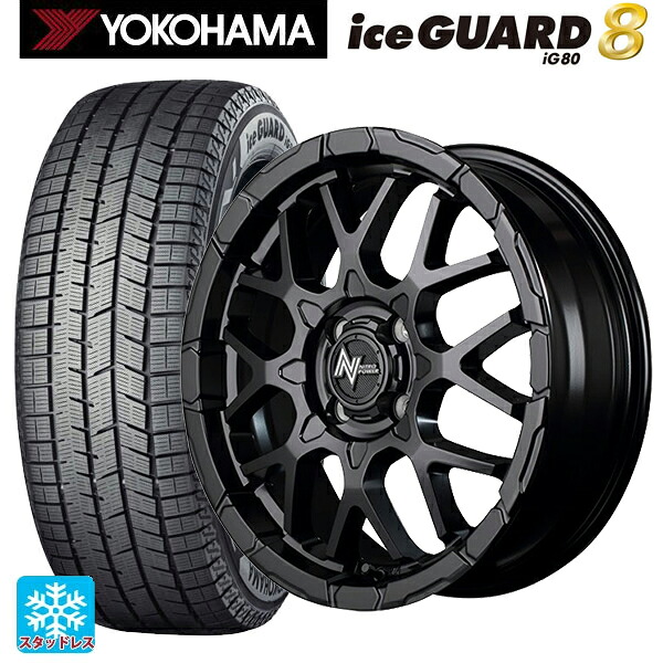 195/65R16 92Q ヨコハマ アイスガード8(IG80) エムアイディー ナイトロパワー M28バレットKC セミグロスブラック 16-6J 国産車用 スタッドレスタイヤホイール4本セット｜タイヤホイール専門店コニシタイヤ 107,340円
