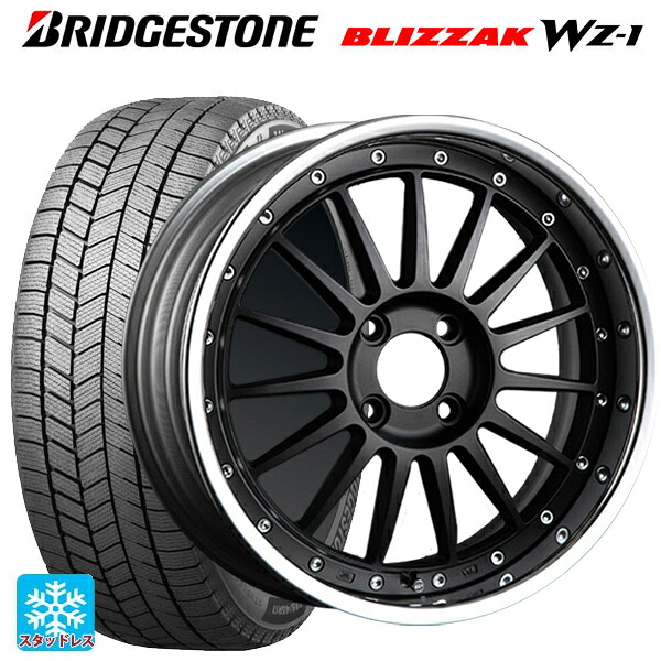 2025年製 225/65R17 102Q ブリヂストン ブリザック WZ1 正規品 タナベ SSR プロフェッサー TF1R フラットブラック 17-7J 国産車用 スタッドレスタイヤホイール4本セットスタッドレスタイヤ・ホイールセット