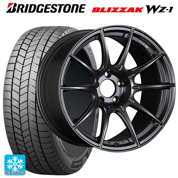 2025年製 225/45R18 95Q XL ブリヂストン ブリザック WZ1 正規品 タナベ SSR GT X01 フラットブラック 18-7.5J 国産車用 スタッドレスタイヤホイール4本セット