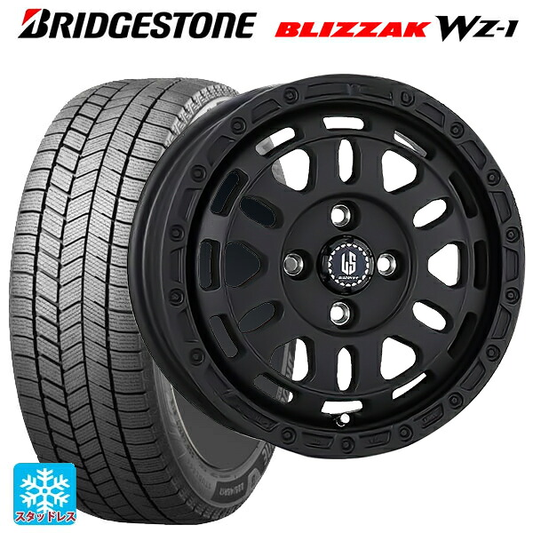スズキ ハスラー(MR52/92S)用 2025年製 165/65R14 79Q ブリヂストン ブリザック WZ1 正規品 # 阿部商会 ラ･ストラーダ ディスカバー WB 新品スタッドレスタイヤホイール 4本セット