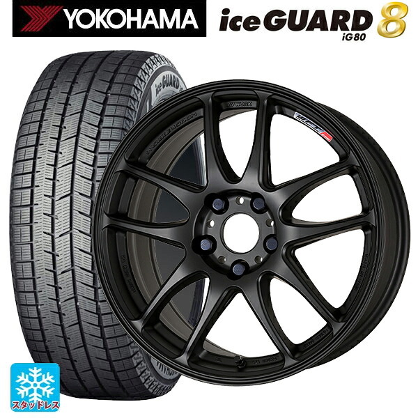 ニッサン リーフ(ZE2)用 215/55R18 99Q XL ヨコハマ アイスガード8(IG80) ワーク エモーション CR極 MBL 新品スタッドレスタイヤホイール 4本セット|タイヤホイール専門店コニシタイヤ