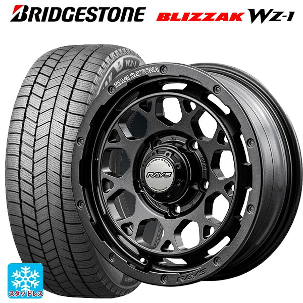 215/70R16 100Q ブリヂストン ブリザック WZ1 正規品 # レイズ チームデイトナ M9+ スペックm # AOJ 16-5.5J 国産車用 スタッドレスタイヤホイール4本セット|タイヤホイール専門店コニシタイヤ