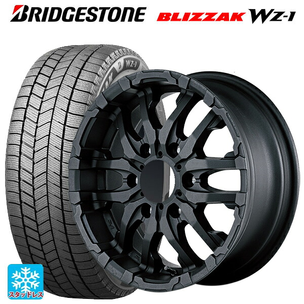 175/80R16 91Q ブリヂストン ブリザック WZ1 正規品 # エムアイディー ナイトロパワー M26 クロスファング ブラストブラック 16-5.5J 国産車用 スタッドレスタイヤホイール4本セット|タイヤホイール専門店コニシタイヤ