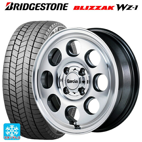 2025年製 155/65R14 75Q ブリヂストン ブリザック WZ1 正規品 # エムアイディー ガルシア パーム8 メタリックグレー/ポリッシュ 14-4.5J 国産車用 スタッドレスタイヤホイール4本セット