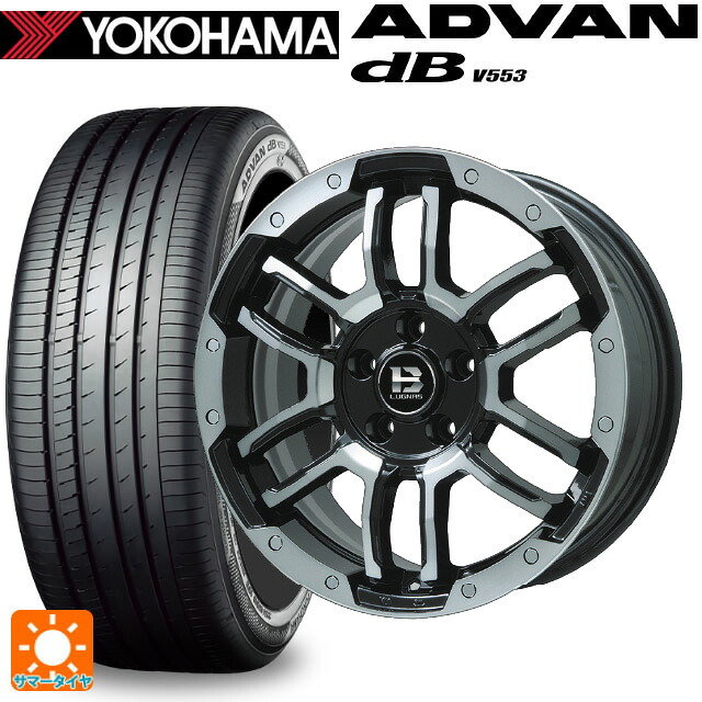 トヨタ アルファード(30系)用 235/50R18 97W ヨコハマ アドバンデシベル V553 正規品 ビックウェイ ビーラグナス エフアールディー ブラックポリッシュ/ブラッククリア 新品サマータイヤホイール 4本セット