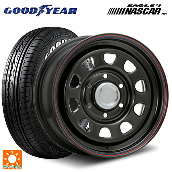 215/65R16 109/107R グッドイヤー イーグル ナンバー1 ナスカープラス ホワイトレター エムエルジェイ デイトナ SS Chrome 16-7J 国産車用 サマータイヤホイール4本セット