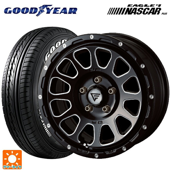 トヨタ ヤリスクロス(10系)用 215/65R16 109/107R グッドイヤー イーグル ナンバー1 ナスカープラス ホワイトレター エクシズルライン デルタフォース オーバル ブラックマシニング 新品サマータイヤホイール 4本セット