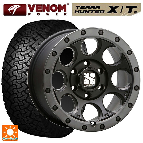 265/65R18 116T XL ヴェノムパワー テラハンター XT2 ホワイトレター エムエルジェイ エクストリームJ XJ03 Flat Black Smoke 18-8J 国産車用 サマータイヤホイール4本セット｜タイヤホイール専門店コニシタイヤ