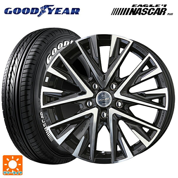 トヨタ ヤリスクロス(10系)用 215/65R16 109/107R グッドイヤー イーグル ナンバー1 ナスカープラス ホワイトレター 共豊 スマック レジーナ サファイアブラックポリッシュ 新品サマータイヤホイール 4本セット