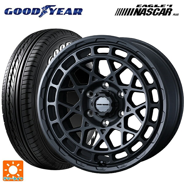 トヨタ ハイエース(200系)用 215/65R16 109/107R グッドイヤー イーグル ナンバー1 ナスカープラス ホワイトレター ウェッズ マッドヴァンス X タイプM # フルマットブラック 新品サマータイヤホイール 4本セット