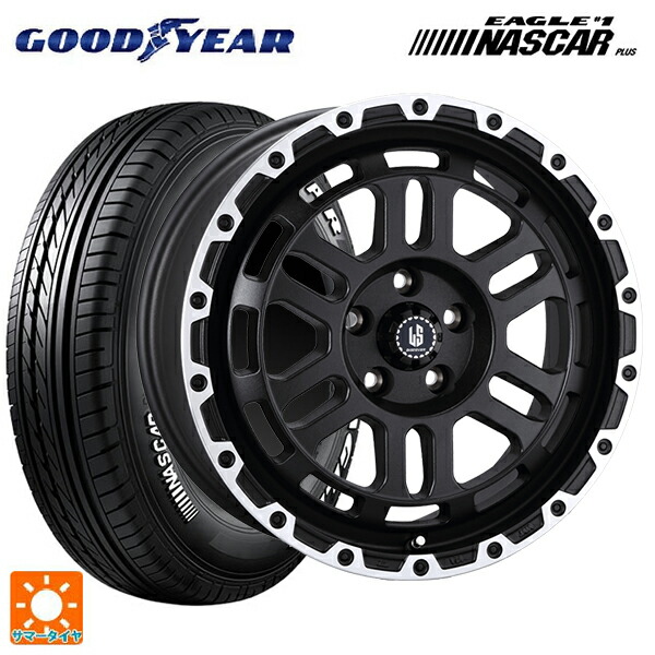 スズキ ジムニーシエラ(74系)用 195/80R15 107/105N グッドイヤー イーグル ナンバー1 ナスカープラス ホワイトレター 阿部商会 ラ･ストラーダ ディスカバー WBRP 新品サマータイヤホイール 4本セット