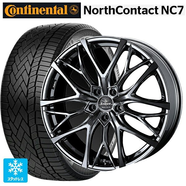 235/55R19 105T XL コンチネンタル ノースコンタクトNC7 正規品 # ウェッズ クレンツェ ウィーバル 100 エボ SBCポリッシュ 19-8J 国産車用 スタッドレスタイヤホイール4本セット|タイヤホイール専門店コニシタイヤ