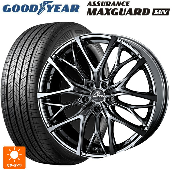 スバル フォレスター(SL系)用 235/50R19 99V グッドイヤー アシュアランス マックスガード SUV ウェッズ クレンツェ ウィーバル 100 エボ SBCポリッシュ 新品サマータイヤホイール 4本セット|タイヤホイール専門店コニシタイヤ