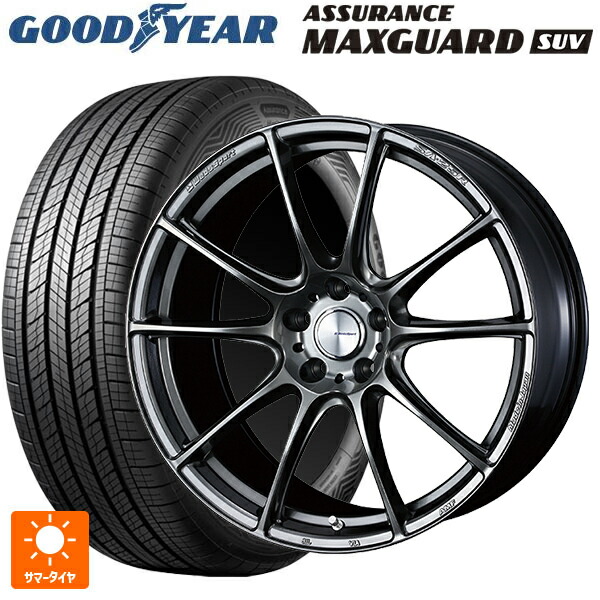 ミツビシ アウトランダーPHEV(5LA GNOW)用 235/60R18 107W XL グッドイヤー アシュアランス マックスガード SUV ウェッズ ウェッズスポーツ SA25R PSB 新品サマータイヤホイール 4本セット｜タイヤホイール専門店コニシタイヤ