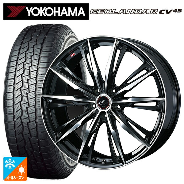 スバル レガシィアウトバック(BS系)用 225/55R18 98V ヨコハマ ジオランダー CV 4S G061 正規品 ウェッズ レオニス GX PBMC 新品オールシーズンタイヤホイール 4本セット